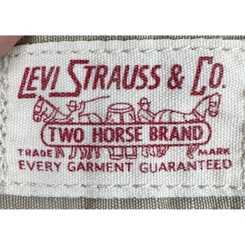 Levis Shorts Mens 46 Tan Cargo Ripstop Utility Casual Flat Front Red Tab Pockets